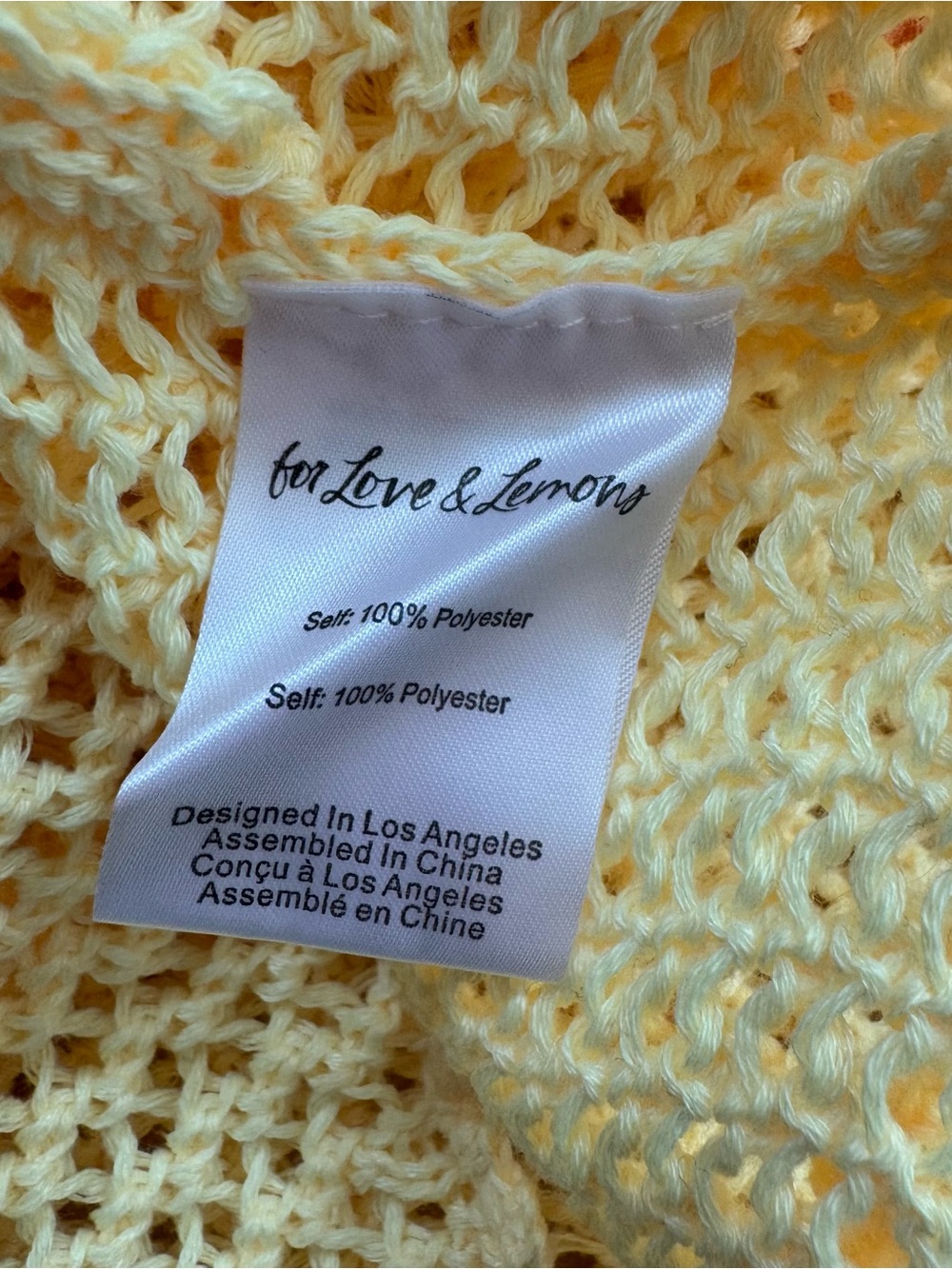 For Love And Lemons Yellow
Crochet Floral Top - Picture 3 of 3